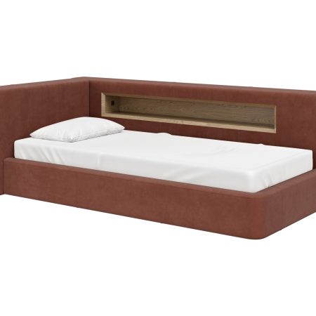 Диван-кровать Cube c нишей L (сиена FiberGuard)