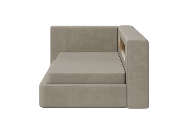 Диван-кровать Cube c нишей L (светло-бежевый FiberGuard) — изображение 4