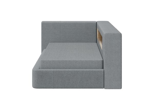 Диван-кровать Cube c нишей L (светло-серый, твид) — изображение 4