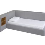 Диван-кровать Cube c нишей M (cветло-серый