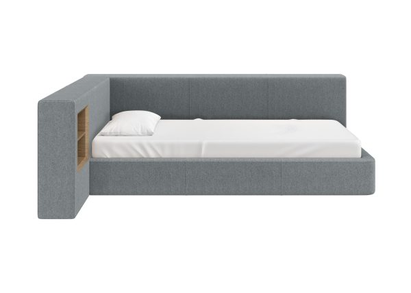 Диван-кровать Cube c нишей M (cветло-серый, твид) — изображение 3