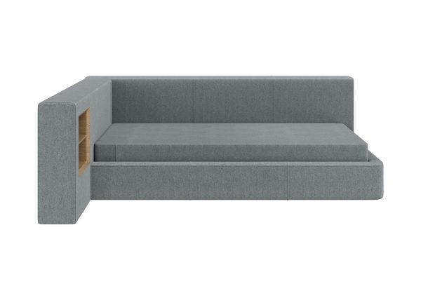 Диван-кровать Cube c нишей M (cветло-серый, твид) — изображение 4
