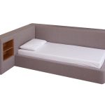 Диван-кровать Cube c нишей M (капучино