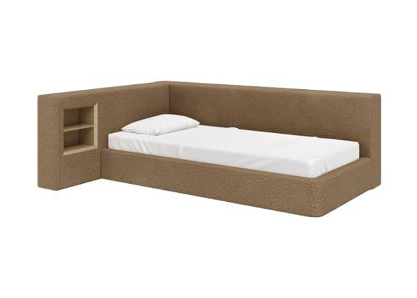 Диван-кровать Cube c нишей M (коричневый