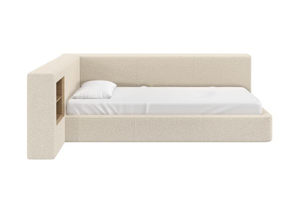 Диван-кровать Cube c нишей M (молочный, букле) — изображение 3