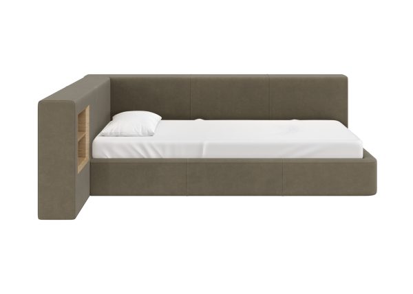 Диван-кровать Cube c нишей M (серо-зеленый FiberGuardе) — изображение 3