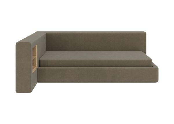 Диван-кровать Cube c нишей M (серо-зеленый FiberGuardе) — изображение 4