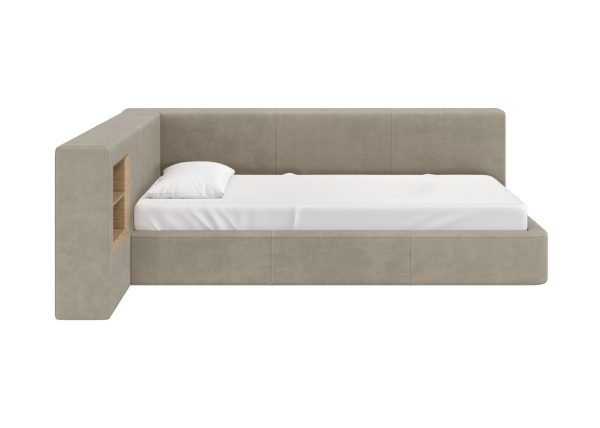 Диван-кровать Cube c нишей M (светло-бежевый FiberGuardе) — изображение 3