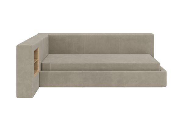 Диван-кровать Cube c нишей M (светло-бежевый FiberGuardе) — изображение 4