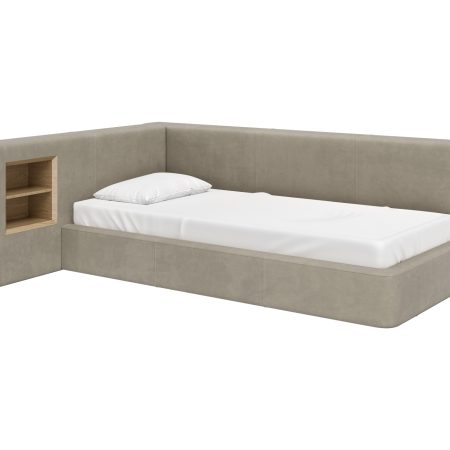 Диван-кровать Cube c нишей M (светло-бежевый FiberGuardе)