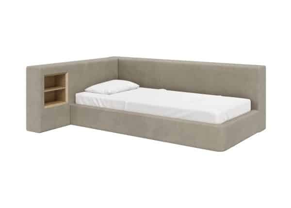 Диван-кровать Cube c нишей M (светло-бежевый FiberGuardе)