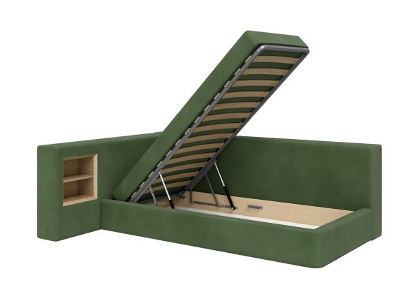 Диван-кровать Cube c нишей M (зелено-голубой FiberGuardе) — изображение 2