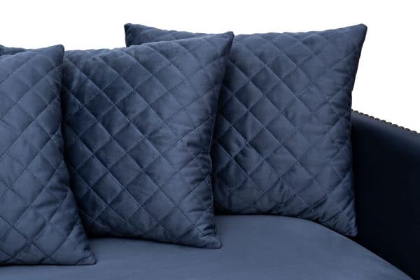 Диван Sorrento 220 трехмест., велюр т.синий Colt034 220*101*88см — изображение 3