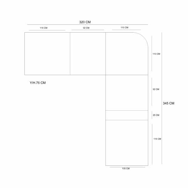 Диван угловой Сидней со столиком белый — изображение 3