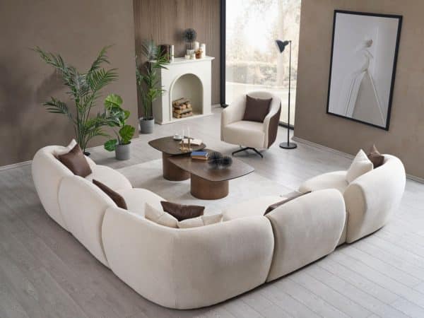 Диван угловой Сидней со столиком белый — изображение 5