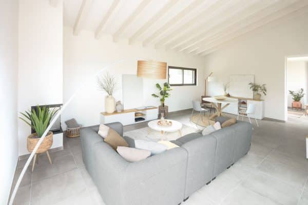 Flower Искусственная монстера в горшке из цемента 130 см — изображение 2