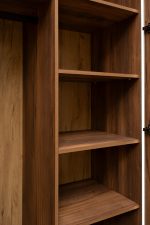 GD-10005-2 Шкаф Alto двухдверный c полками, цвет дуб Барокко, дверцы стекло 100*57*228.5см — изображение 5