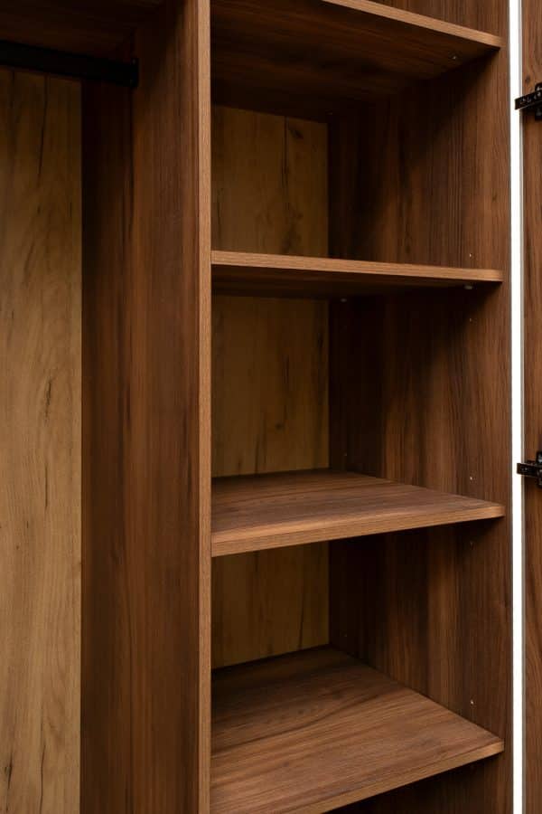 GD-10005-2 Шкаф Alto двухдверный c полками, цвет дуб Барокко, дверцы стекло 100*57*228.5см — изображение 5