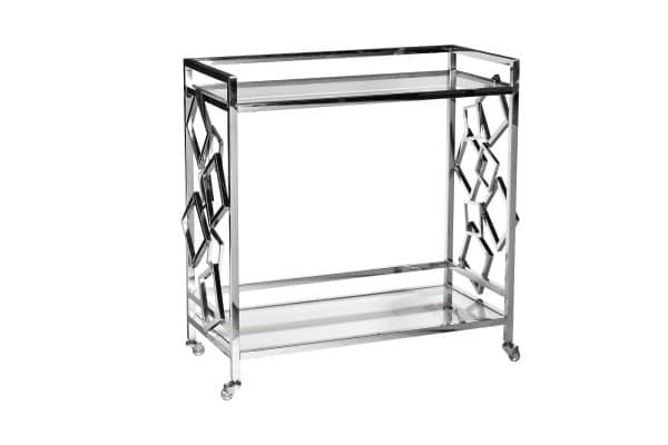 GY-CRT8164 Стол-тележка сервировочная стекло прозр/хром 80*40*83 — изображение 2