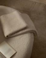 Hura Плед из шерсти цвета экрю с оборками 170 х 130 см — изображение 3