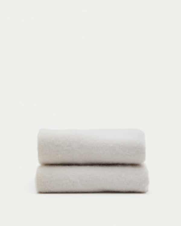 Hura Плед из шерсти цвета экрю с оборками 170 х 130 см