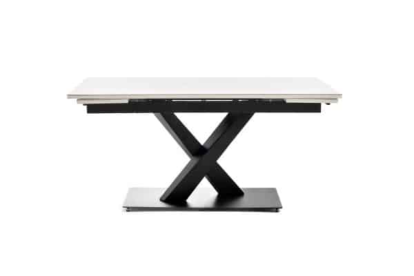 "Юпитер" стол интерьерный раздвижной обеденный из керамики, цвет белый глянцевый — изображение 5