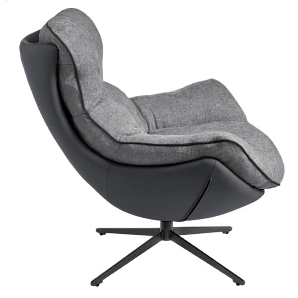 шенилл с оттоманкой тёмно-серый