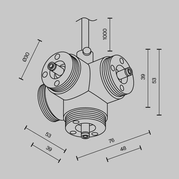 Комплектующие для систем освещения с токоведущими элементами Technical CA019L4C-P-B — изображение 5