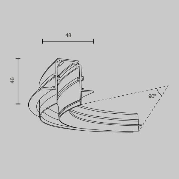 Комплектующие для систем освещения с токоведущими элементами Technical TRA044-angle.12W — изображение 4