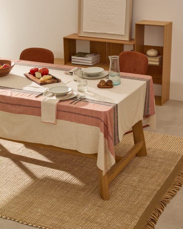 Ковер из шерсти Blart бежевого цвета с контрастной полосой по бокам 160 x 230 см — изображение 2