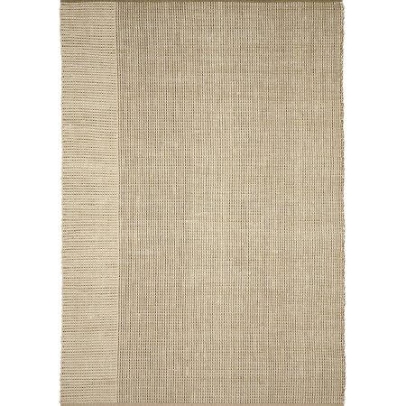Ковер из шерсти Blart бежевого цвета с контрастной полосой по бокам 160 x 230 см