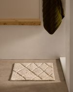 Коврик для ванной Nyana белый хлопковый 50 x 70 см — изображение 2