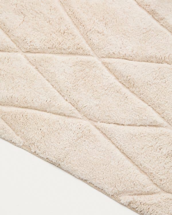 Коврик для ванной Nyana белый хлопковый 50 x 70 см — изображение 4