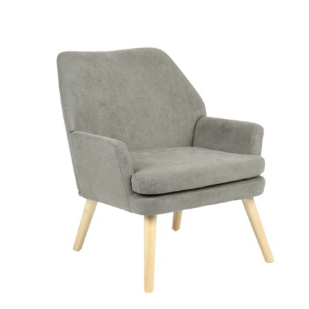 Кресло Харви серый деревянные ножки