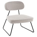 Кресло Kate new ткань букле светло-серый