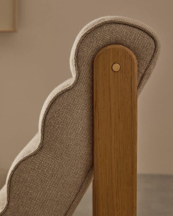 Кресло Magira из дуба с натуральной отделкой, бежевое — изображение 3
