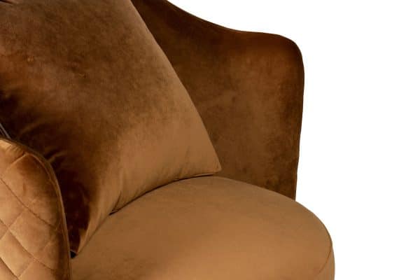 Кресло Verona Basic вращающееся, велюр золотой Pad14 70*77*80см — изображение 3