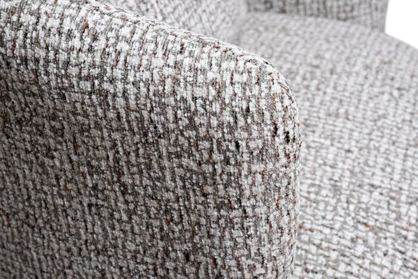 Кресло Verona вращающееся, шенилл серый Seppia-SER/бронза 70*77*80см — изображение 3