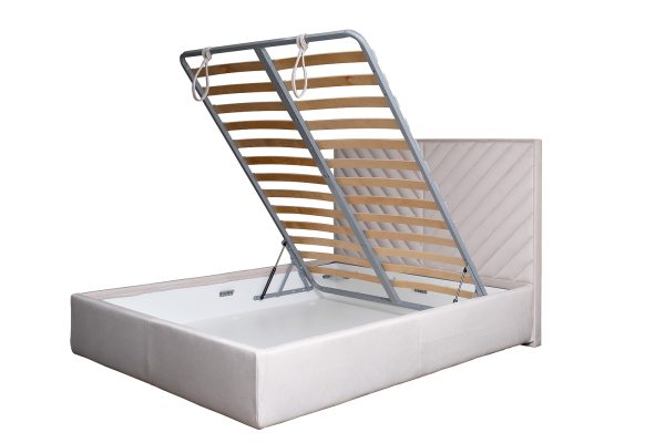 Кровать Milano Basic c подъем.мех.велюр бежевый Colt002 173*220*125 — изображение 3