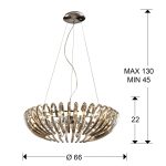 Люстра Ariadna 12L шампань DIMABLE — изображение 2