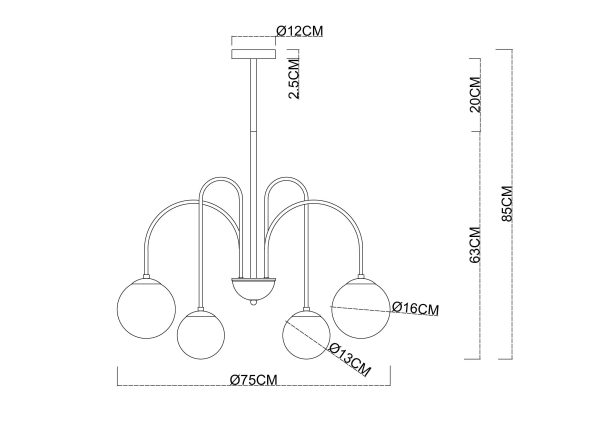Люстра на штанге Arte Lamp MEBSUTA A1675LM-6BK — изображение 3