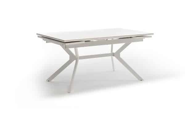 "Меркурий" стол интерьерный раздвижной обеденный из керамики, цвет белый глянцевый — изображение 3