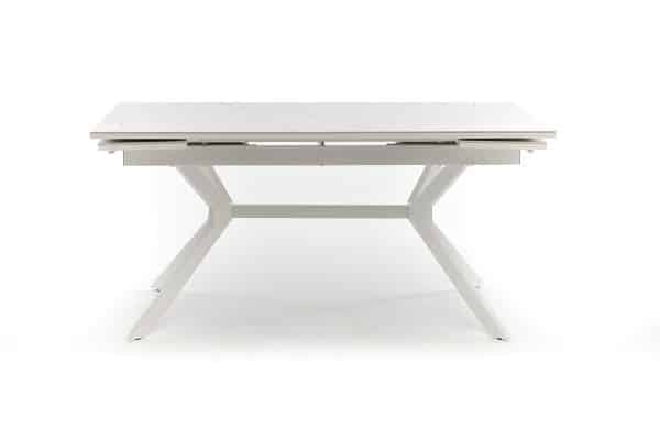 "Меркурий" стол интерьерный раздвижной обеденный из керамики, цвет белый глянцевый — изображение 4