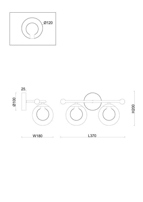 Настенный светильник (бра) Freya FR5262WL-02BS