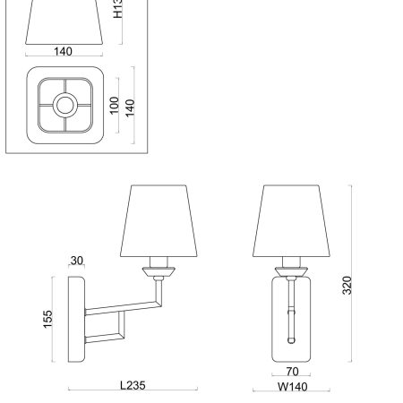 Настенный светильник (бра) Freya FR5266WL-01CH