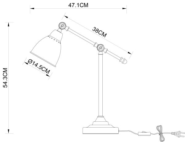 Офисная настольная лампа Arte Lamp BRACCIO A2054LT-1AB — изображение 5