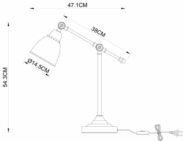 Офисная настольная лампа Arte Lamp BRACCIO A2054LT-1WH — изображение 4