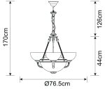 Подвесная люстра Arte Lamp WINDSOR A3777LM-3-2AB — изображение 5