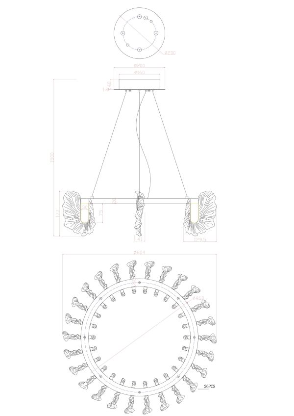 Подвесная люстра Divinare ANNA 1138/01 LM-90 — изображение 4
