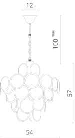 Подвесная люстра Divinare CHLOE 7566/01 SP-8 — изображение 5